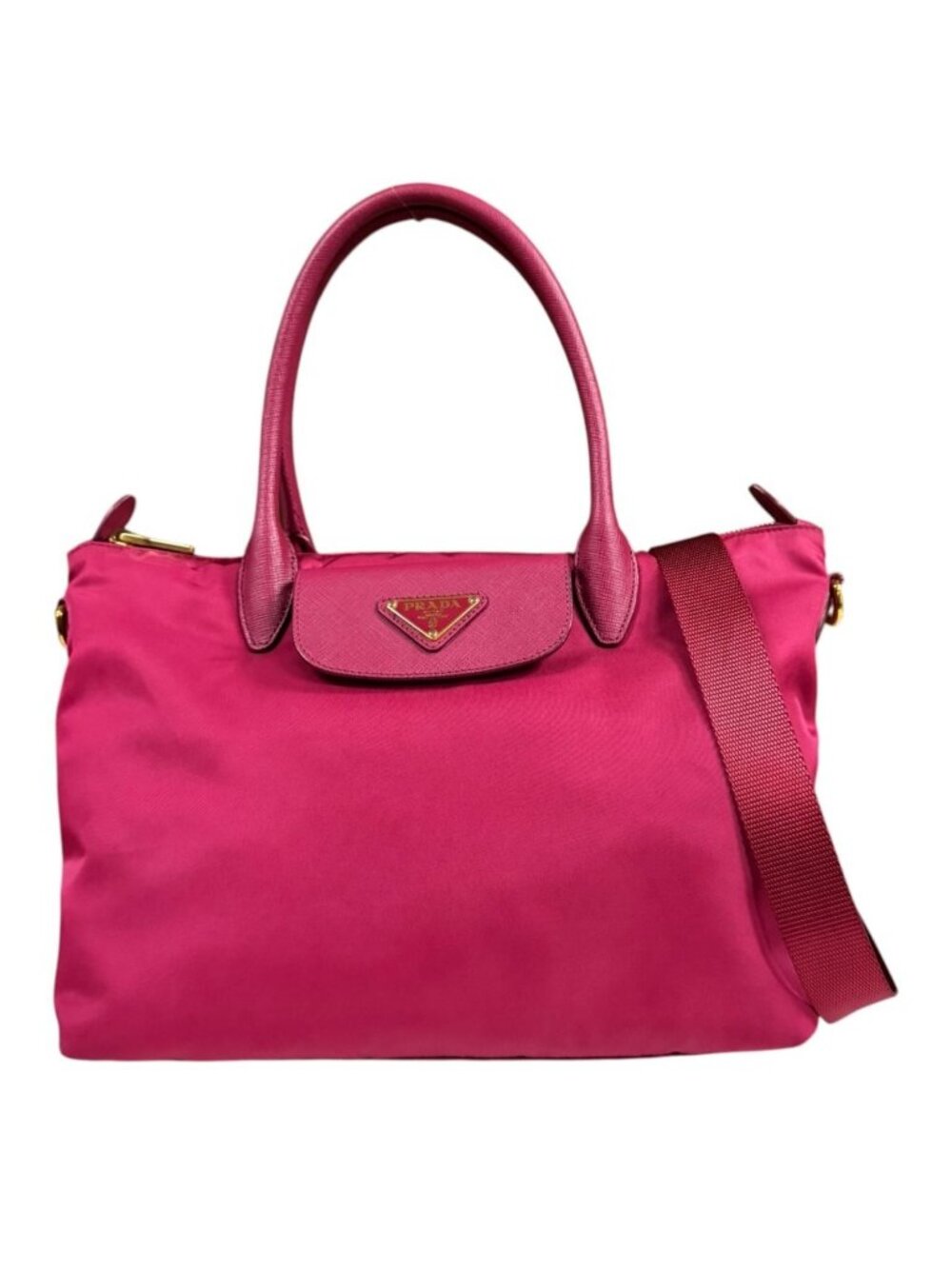 Prada Shoulder Bag Nylon Pink
